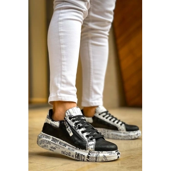 KB-02  Kuback Bağcıklı Crocodile Siyah Gazete Günlük Erkek Ayakkabı