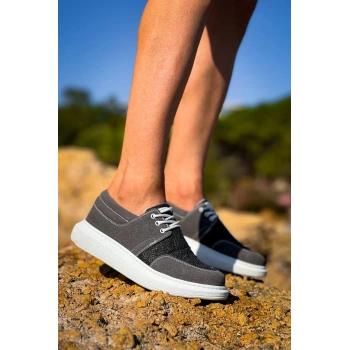 KB-042  Kuback Bağcıklı Gri Günlük Erkek Ayakkabı