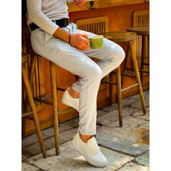 KB-101 Kuback Beyaz Triko Bağcıklı Günlük Erkek Ayakkabı