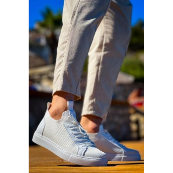 KB-112   Kuback Beyaz Triko Bağcıklı  Günlük Erkek  Ayakkabı