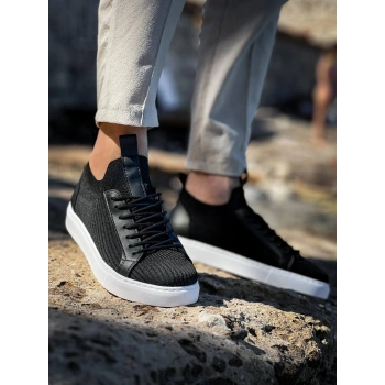 KB-112   Kuback Siyah Triko Bağcıklı  Günlük Erkek  Ayakkabı