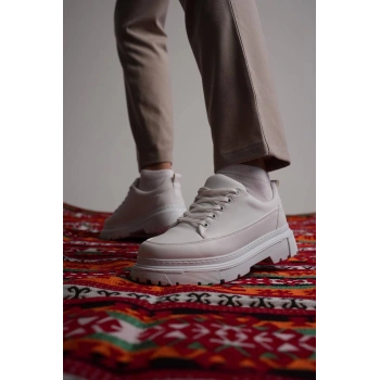 KB-702 Kuback Beyaz Cilt Günlük Erkek Ayakkabı