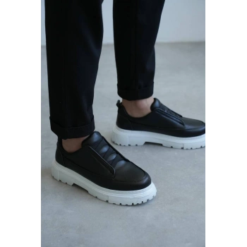 KB-703 Kuback Siyah Lastikli Günlük Erkek Ayakkabı