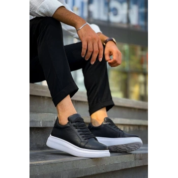 KB-DX46 Kuback Siyah Deri  Günlük Erkek Ayakkabı