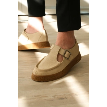 KB-T30 Kuback Bej Kahve Taban Günlük Erkek Sandalet