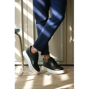 KB-X16 Kuback Siyah Cilt Günlük Erkek Ayakkabı