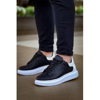 KB-X500  Kuback  Bağcıklı Siyah Beyaz  Günlük Erkek Ayakkabı