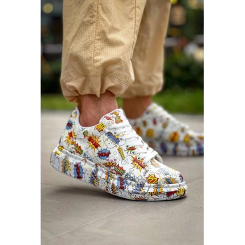 KB-X500  Kuback  Beyaz Boom  Bağcıklı  Günlük Erkek  Ayakkabı