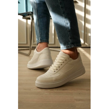 KB-X9 Kuback Beyaz Cilt Günlük Erkek Ayakkabı