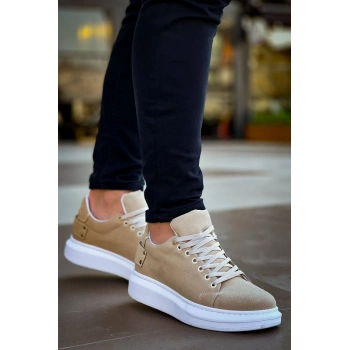 KB047  Kuback Bej Süet Günlük Erkek  Ayakkabı