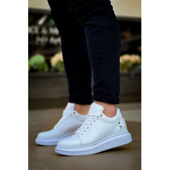 KB047  Kuback Beyaz Cilt Günlük Erkek  Ayakkabı