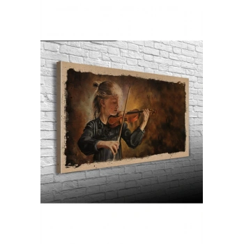 Kemancı Kız Canvas Tablo (60x120)