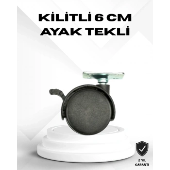 Kilitli 6 cm Masa Ayağı Tekli Döner Tekerlek