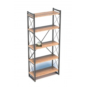 Kitaplık 5 Raflı Ceviz 180 Cm