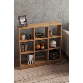 KİTAPLIK ÇOK AMAÇLI MUTFAK RAF DOLAP  9 BÖLMELİ ATLANTİK ÇAM