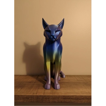 Koyu Rainbow Kedi Biblo Modern Salon ve Raf Dekoru