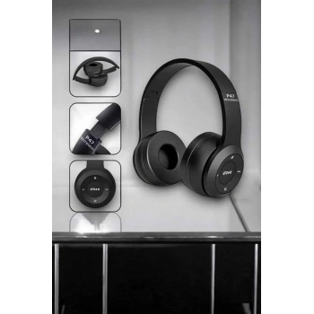 Kulak Üstü TF Kart ve AUX Destekli Ergonomik Bluetooth Kulaklık