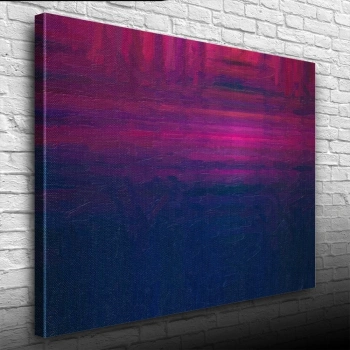 Lacivert ve Eflatun Soyut Çalışma Kanvas Tablo 50 x 70