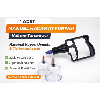 Manuel Hacamat Pompası Vakum Tabancası – Hacamat Kupası Uyumlu El Tipi Vakum Aparatı 1 ADET