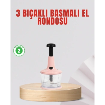 Manuel Mutfak Rondosu Keskin Bıçaklı Geniş Hazneli