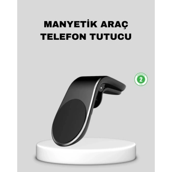 Manyetik Araç Telefon Tutucu 360° Dönebilen ve Sarsıntısız Güçlü Mıknatıslı