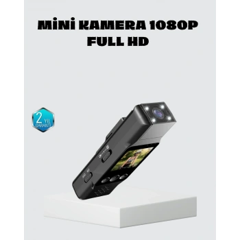 Mini Güvenlik Kamerası 1080P 3MP Fotoğraf 180° Ayarlanabilir Lens USB Şarjlı