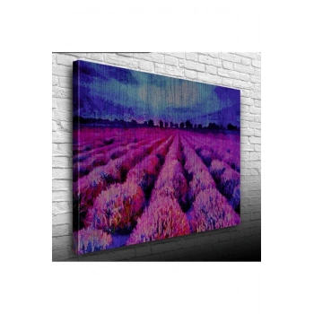 Mor Çiçek Tarlası Canvas Tablo (50x70)