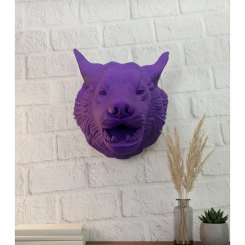 Mor Kurt Figürü Duvar Aksesuarı