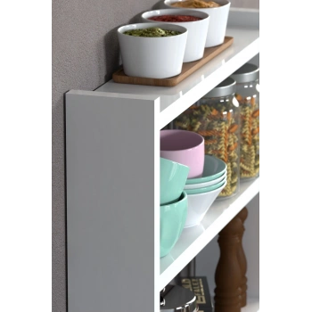 Mutfak Rafı Tezgah Üstü Organizer Beyaz