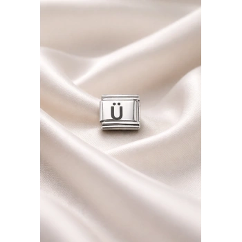 Nomination Bileklik Uyumlu Ü Harfi Charm – Paslanmaz Çelik Harf Modül – Kişiye Özel Bileklik Aksesuarı