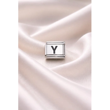 Nomination Bileklik Uyumlu Y Harfi Charm – Paslanmaz Çelik Harf Modül – Kişiye Özel Bileklik Aksesuarı