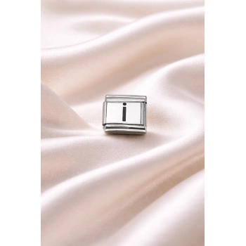 Nomination Uyumlu İ Harf Charm | Çelik Bileklik Aksesuarı | Kişiye Özel Harf Modülü | Minimal & Şık