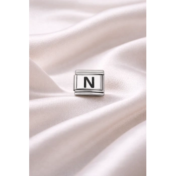 Nomination Uyumlu N Harf Charm | Çelik Bileklik Aksesuarı | Kişiye Özel Harf Modülü | Minimal & Şık Tasarım