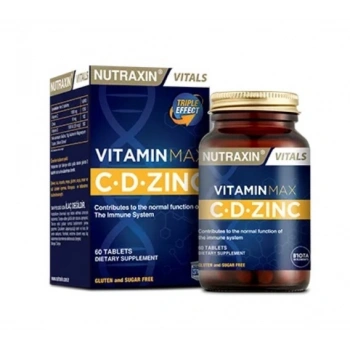 Nutraxin Vitamin Max C + D Zinc 60 Tablet