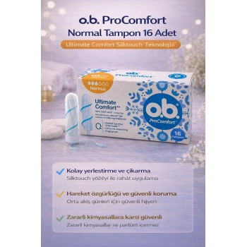 o.b. ProComfort Normal Tampon 16Lı 1 Paket Ultimate Comfort Silktouch Teknolojili
