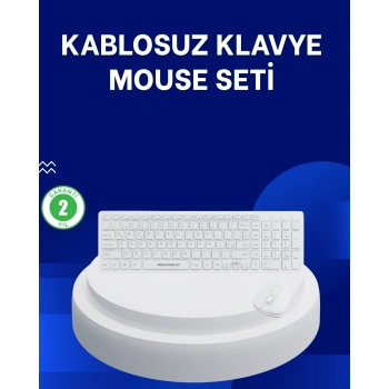 Ofis ve Ev Kullanımı İçin Kablosuz Klavye Fare Seti - Ergonomik ve Pratik