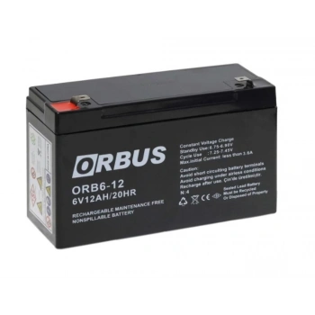 ORBUS 6V 12AH Kuru Bakımsız Akü