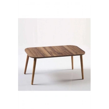 Orta Sehpa Ahşap Torna Ayak Kare Ceviz