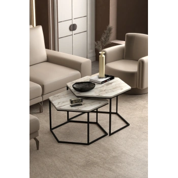 Orta Sehpa Altıgen İkili Lüx Efes