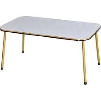 Orta Sehpa Beyaz Kr Metal Ayak Çift Gold