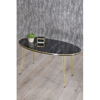 Orta Sehpa Elips Çift Gold Bendir Tel