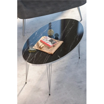 Orta Sehpa Elips Gümüş Bendir Tel