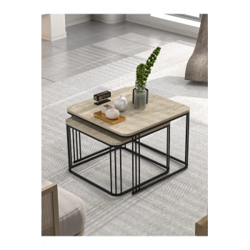 Orta Sehpa İkili Alize Traverten