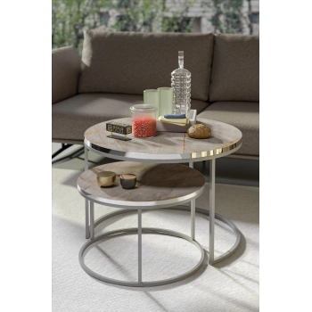 Orta Sehpa Ikili Lüx Specıal Gümüş Gordion