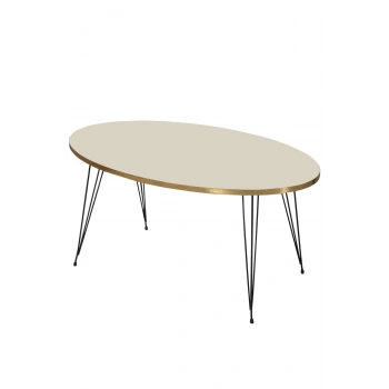 Orta Sehpa Kare Gold Altın Beyaz Tel