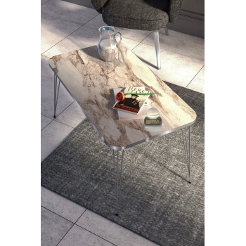 Orta Sehpa Kare Gümüş Efes Tel