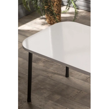 Orta Sehpa Kr Metal Ayak Beyaz