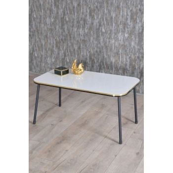 Orta Sehpa Kr Siyah Metal Ayak Çift Altın Beyaz