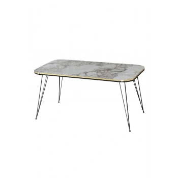 Orta Sehpa Kr Siyah Tel Ayak Çift Altın Efes