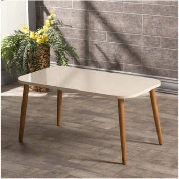 Orta Sehpa Kr  Torna Ayak Krem Ahşap